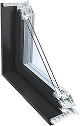 Cadre Aluminium-PVC 5 3/4 de fenêtre hybride